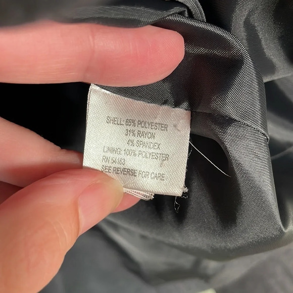 CALVIN Klein Two Button Stretch Blazer Grey size 8 - Picture 7 of 9